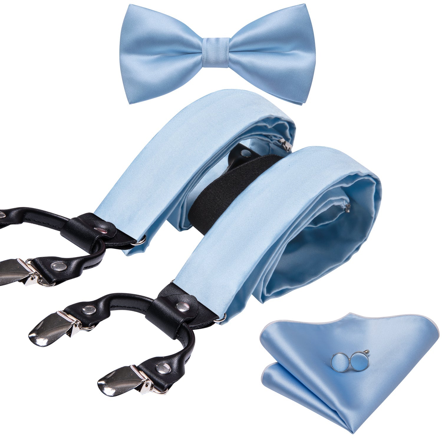 GentCrest Blue Solid Suspenders - Image 3