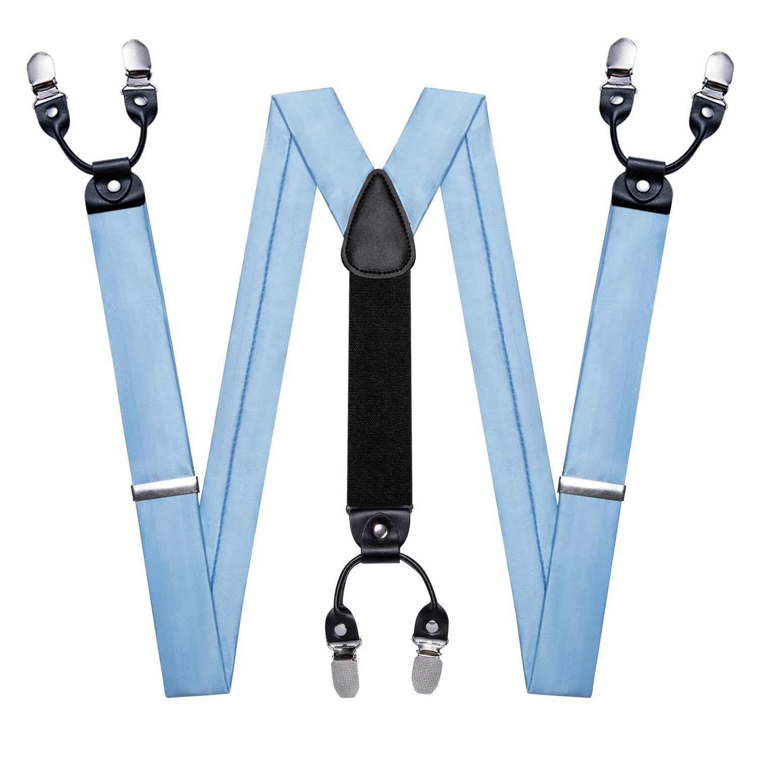 GentCrest Blue Solid Suspenders - Image 4