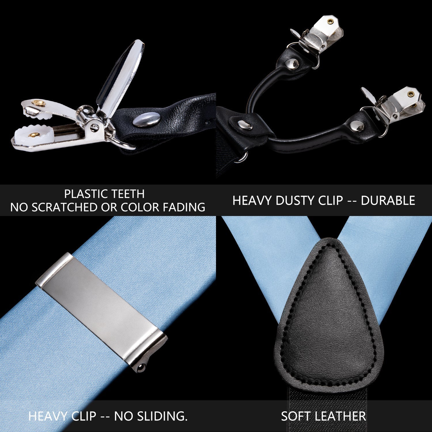 GentCrest Blue Solid Suspenders - Image 6