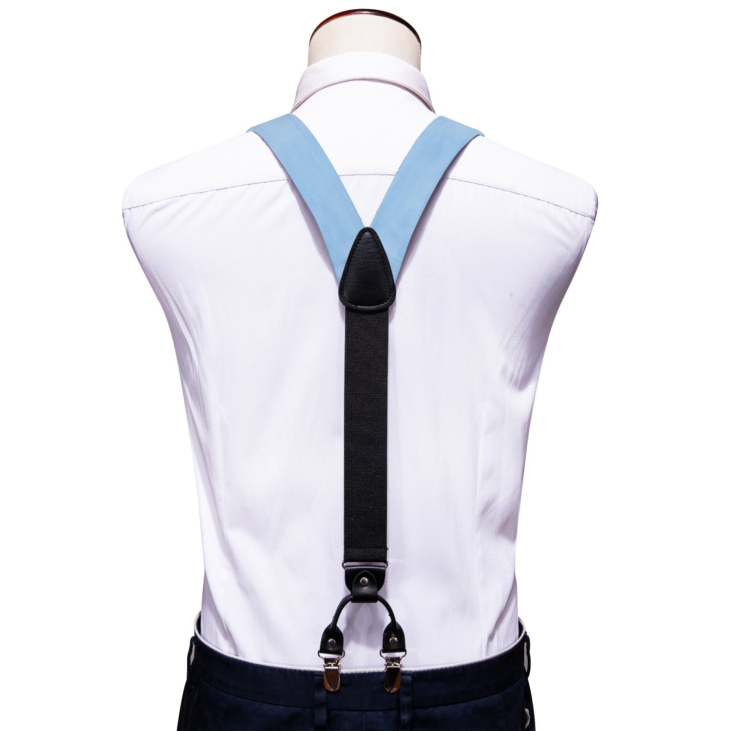 GentCrest Blue Solid Suspenders - Image 7