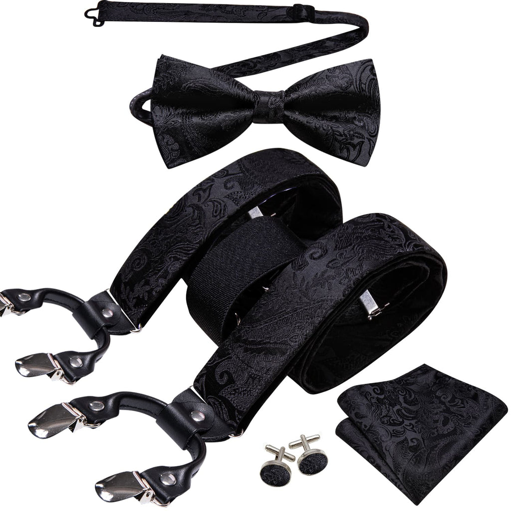 GentCrest Black Floral Suspenders - Image 2