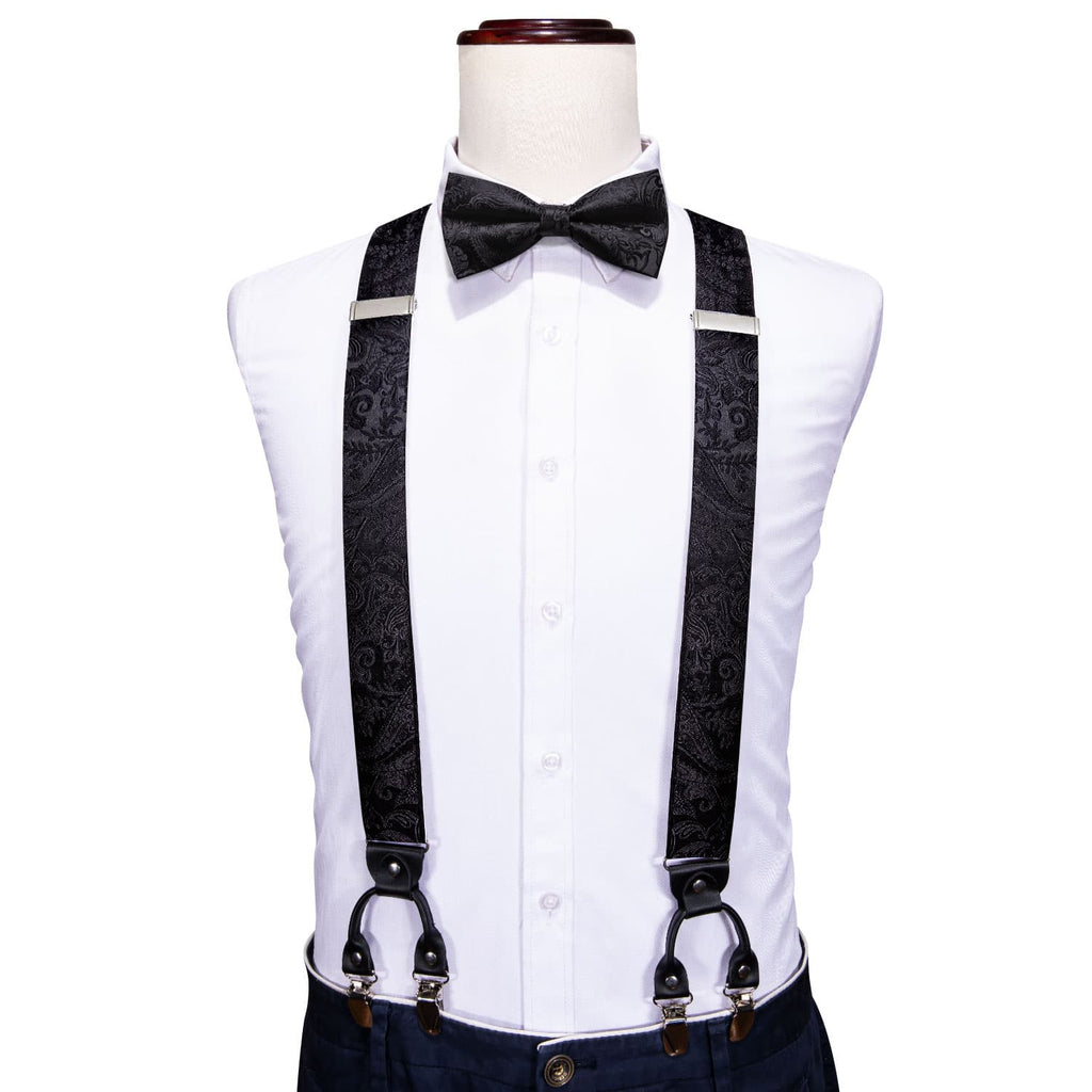 GentCrest Black Floral Suspenders - Image 3