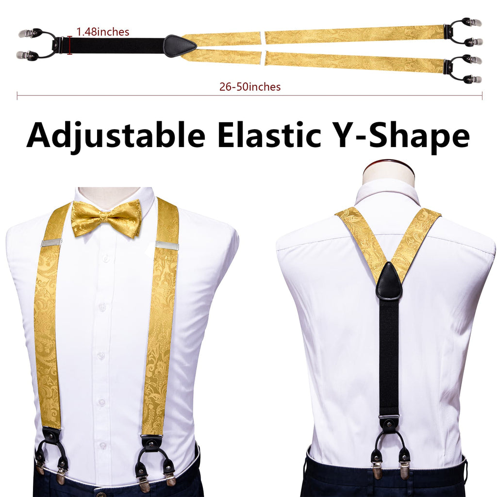 GentCrest Yellow Floral Suspenders - Image 5
