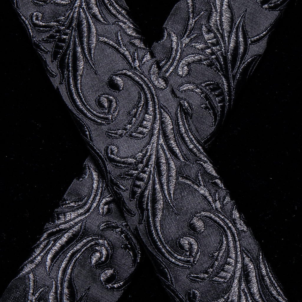 GentCrest Black Floral Suspenders - Image 6