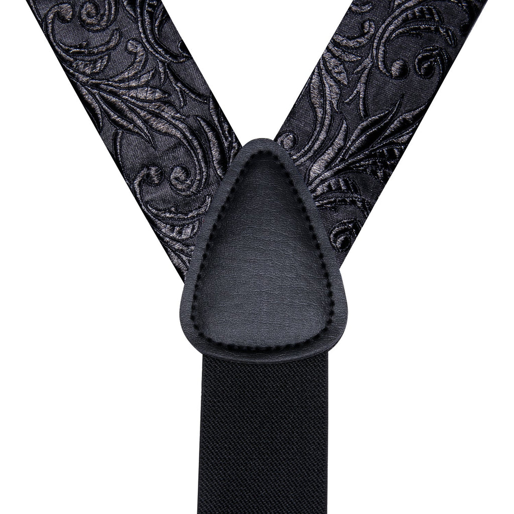 GentCrest Black Floral Suspenders - Image 5
