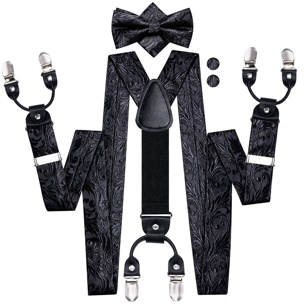 GentCrest Black Floral Suspenders - Image 2