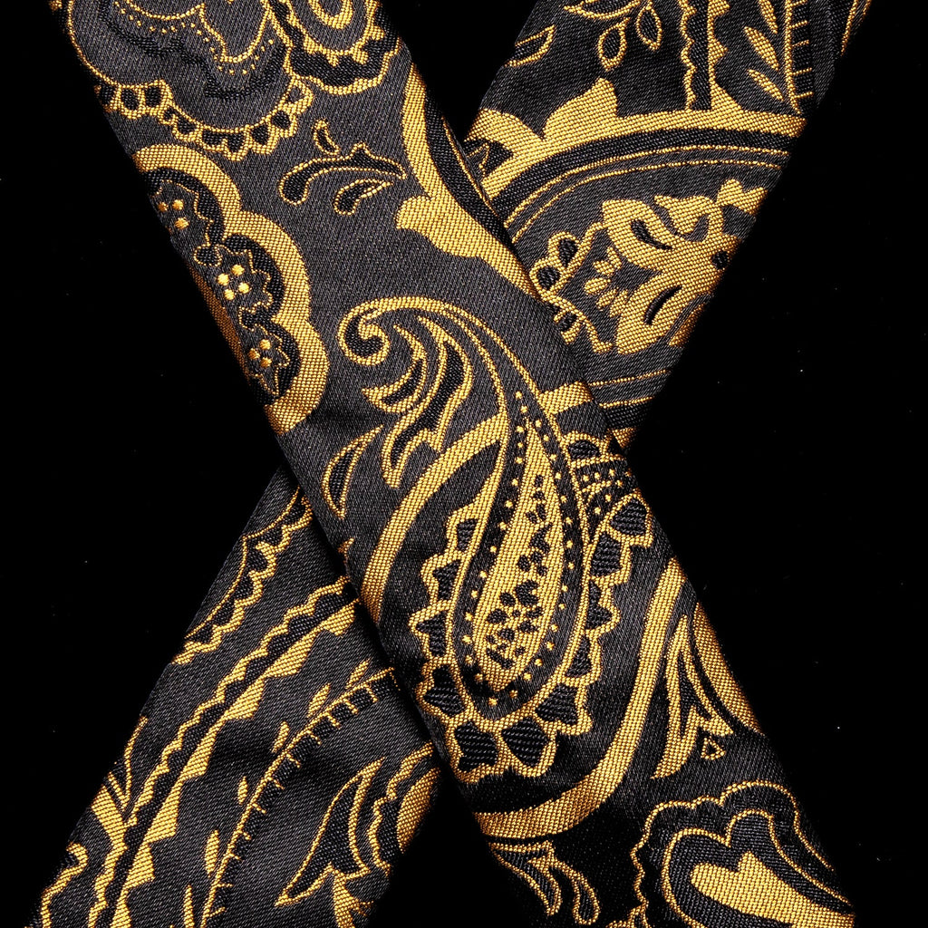 GentCrest Black Paisley Suspenders - Image 5