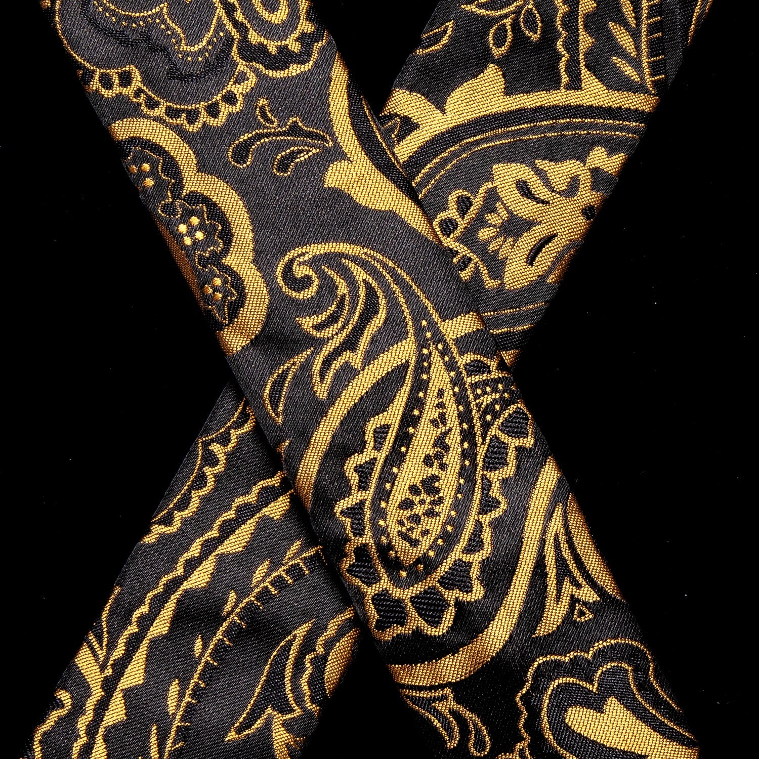 GentCrest Black Paisley Suspenders - Image 5