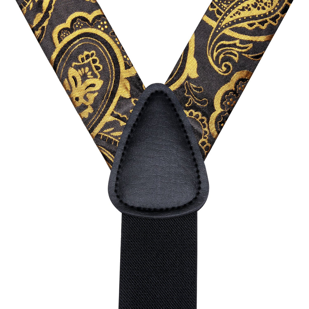 GentCrest Black Paisley Suspenders - Image 6