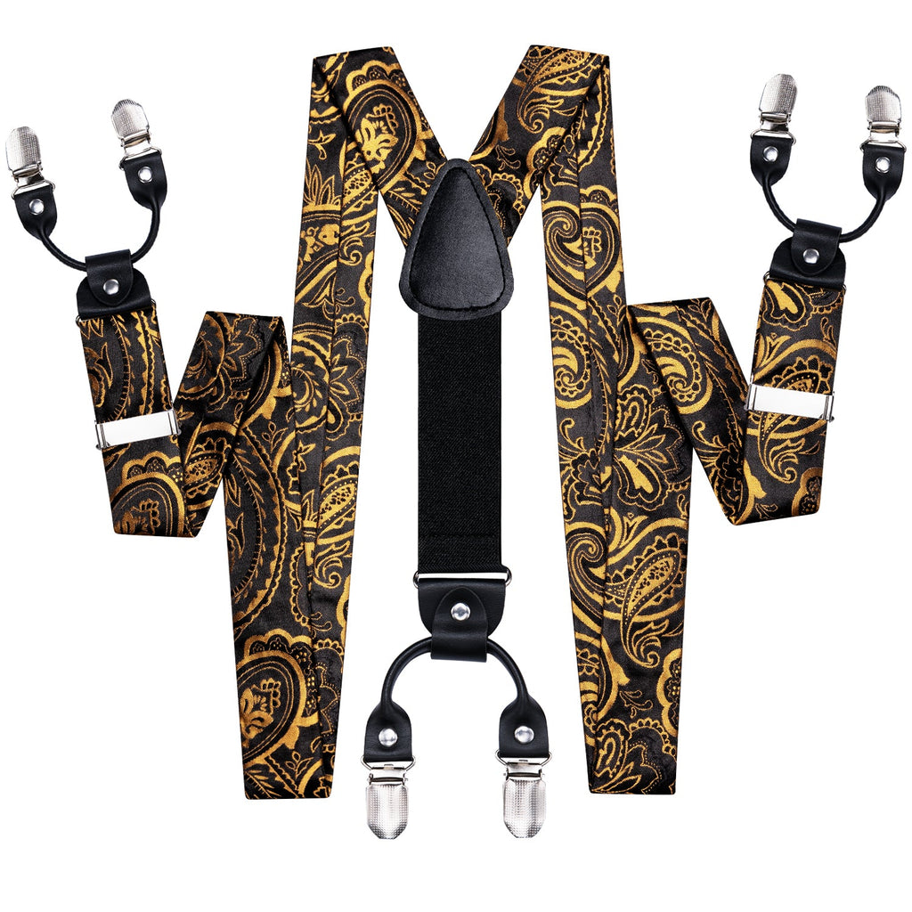 GentCrest Black Paisley Suspenders - Image 3