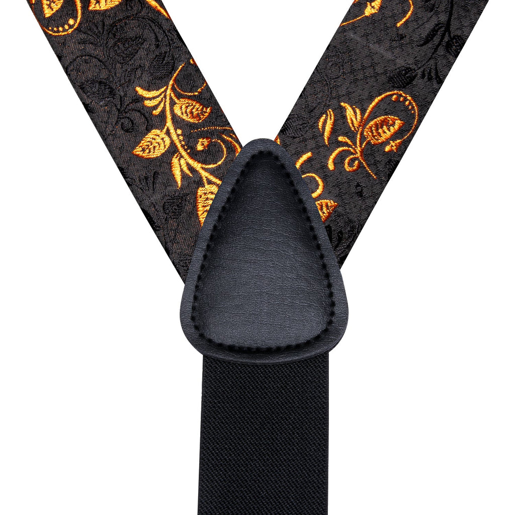 GentCrest Black Floral Suspenders - Image 6