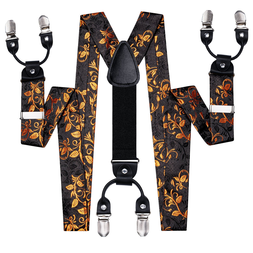 GentCrest Black Floral Suspenders - Image 3