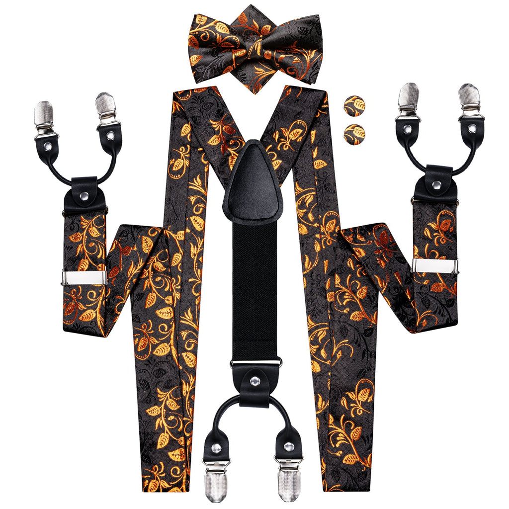 GentCrest Black Floral Suspenders - Image 2