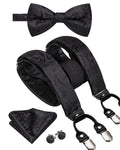 GentCrest Black Paisley Suspenders - Image 1