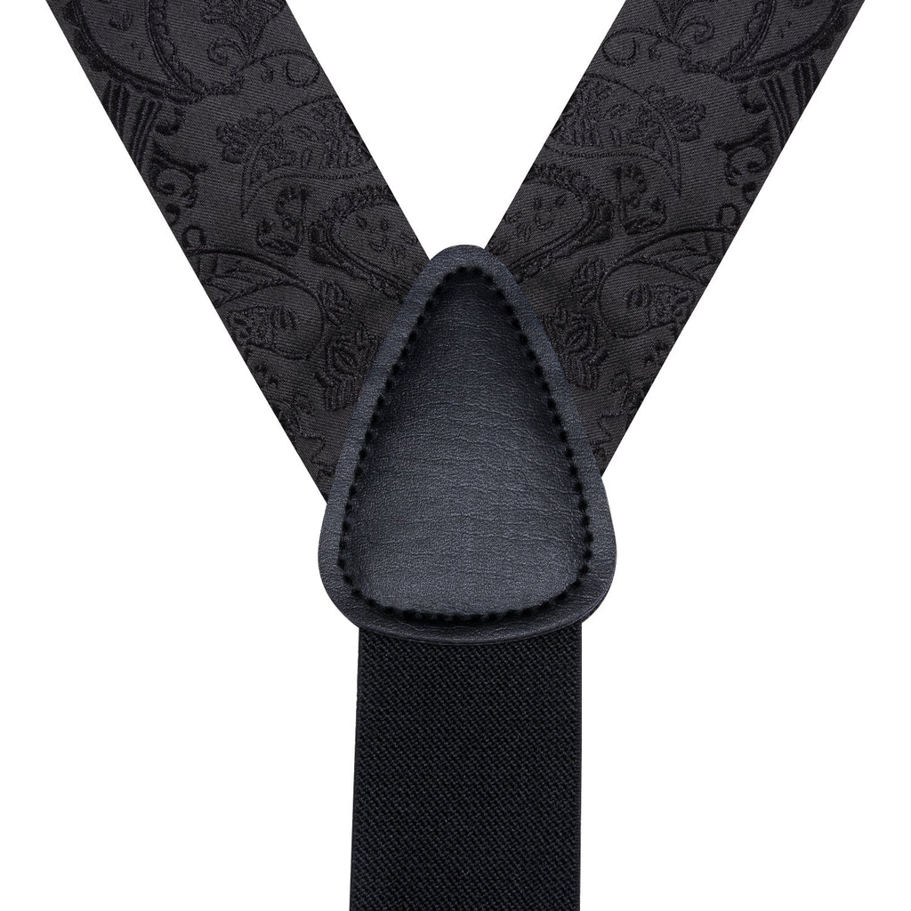 GentCrest Black Paisley Suspenders - Image 3