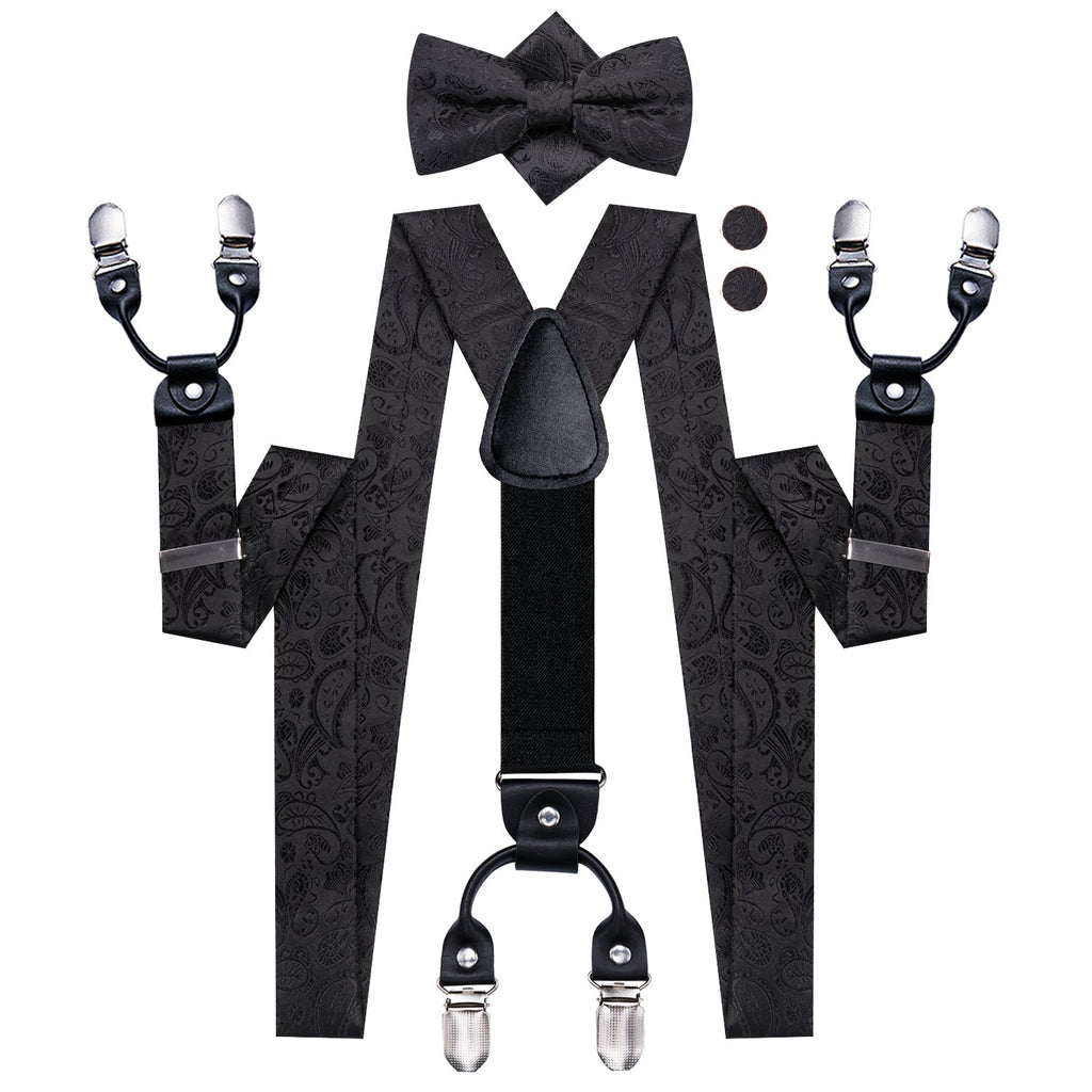 GentCrest Black Paisley Suspenders - Image 4