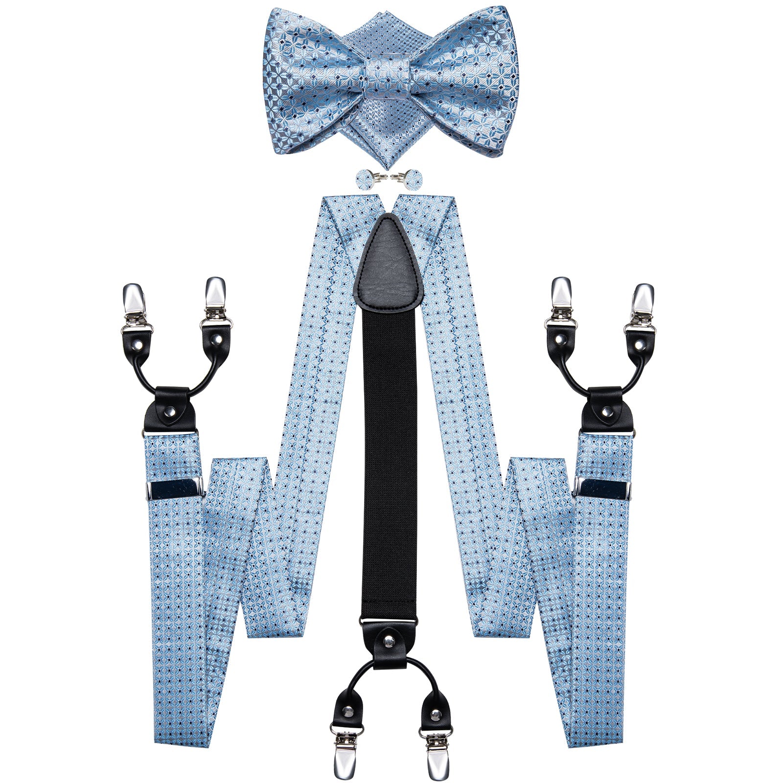 GentCrest Blue Plaid Suspenders - Image 1