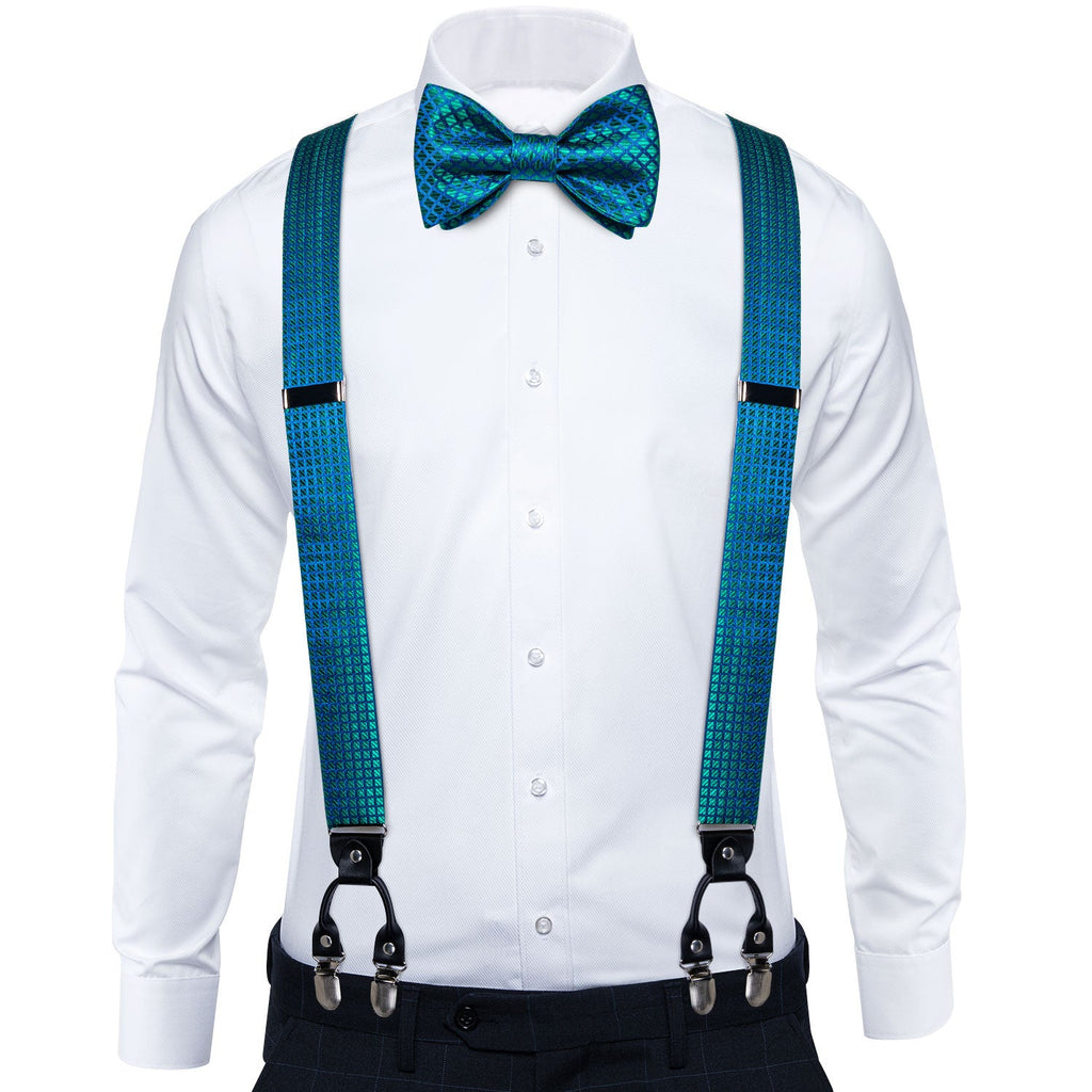 GentCrest Blue Plaid Suspenders - Image 1