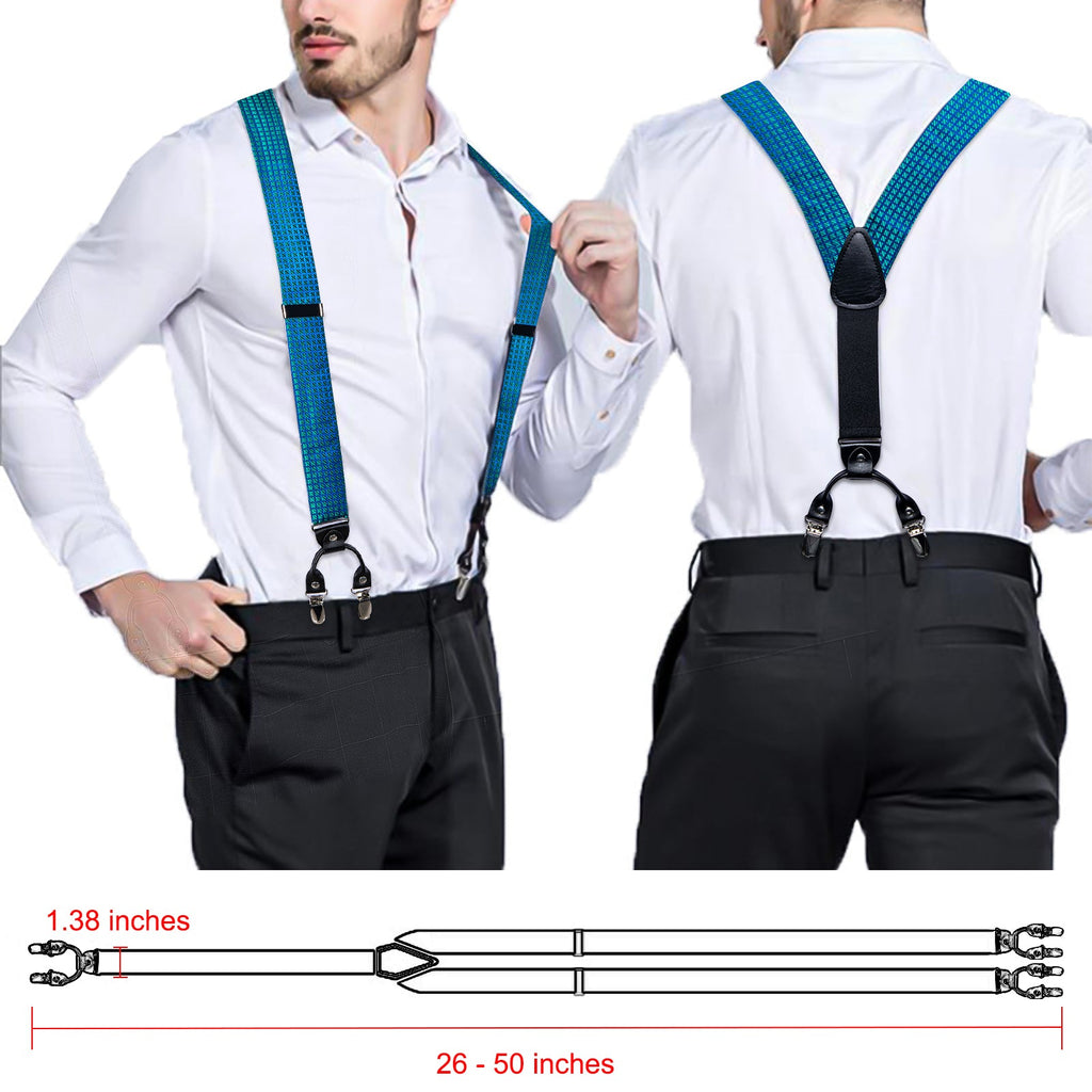 GentCrest Blue Plaid Suspenders - Image 6