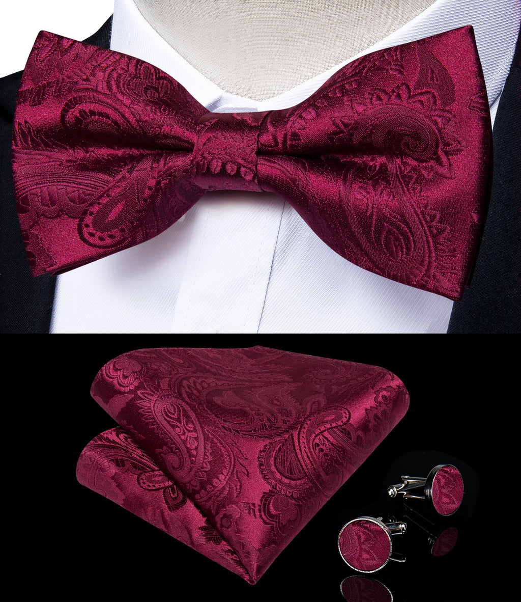 GentCrest Burgundy Floral Suspenders - Image 5