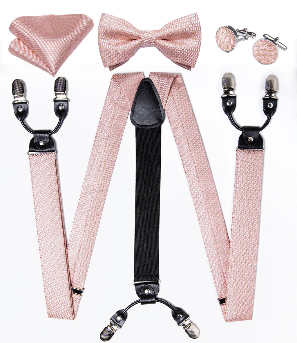 GentCrest Pink Plaid Suspenders - Image 2