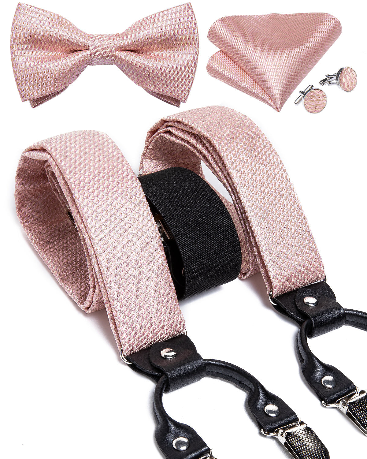 GentCrest Pink Plaid Suspenders - Image 3