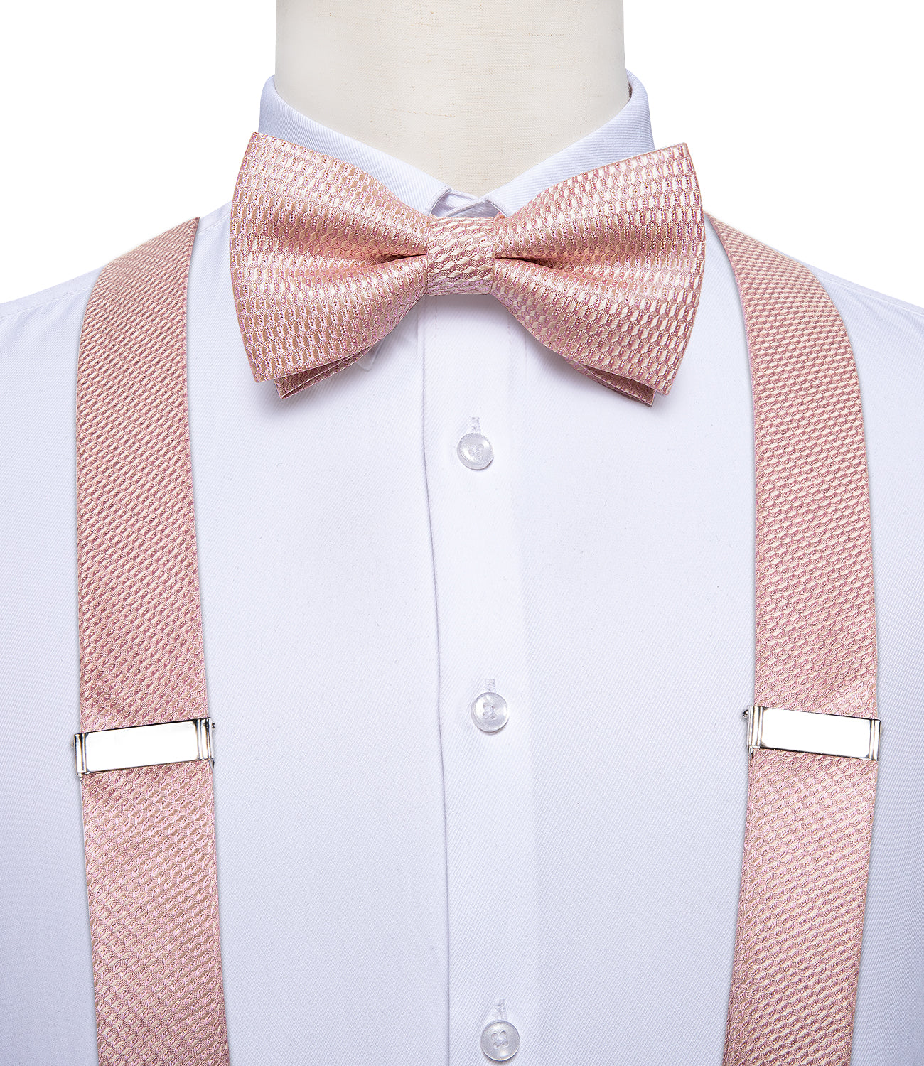 GentCrest Pink Plaid Suspenders - Image 1