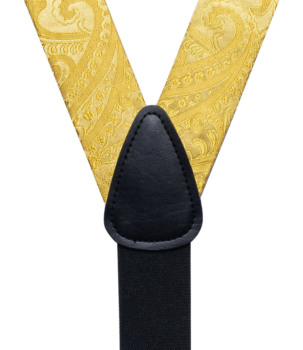 GentCrest Yellow Paisley Suspenders - Image 2
