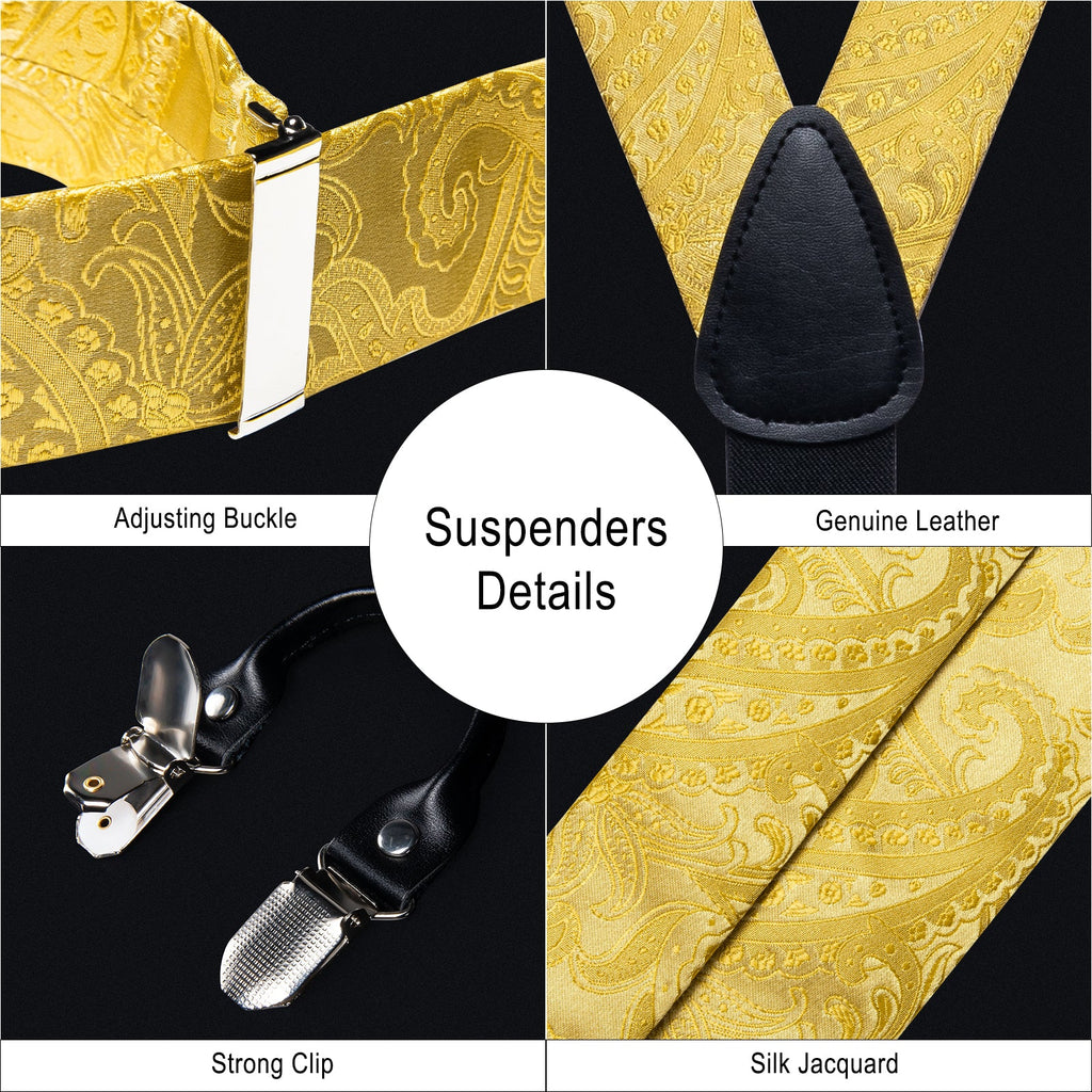 GentCrest Yellow Paisley Suspenders - Image 4