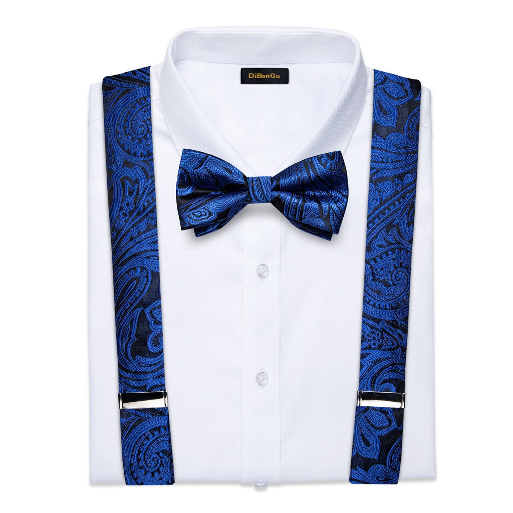 GentCrest Black Paisley Suspenders - Image 2