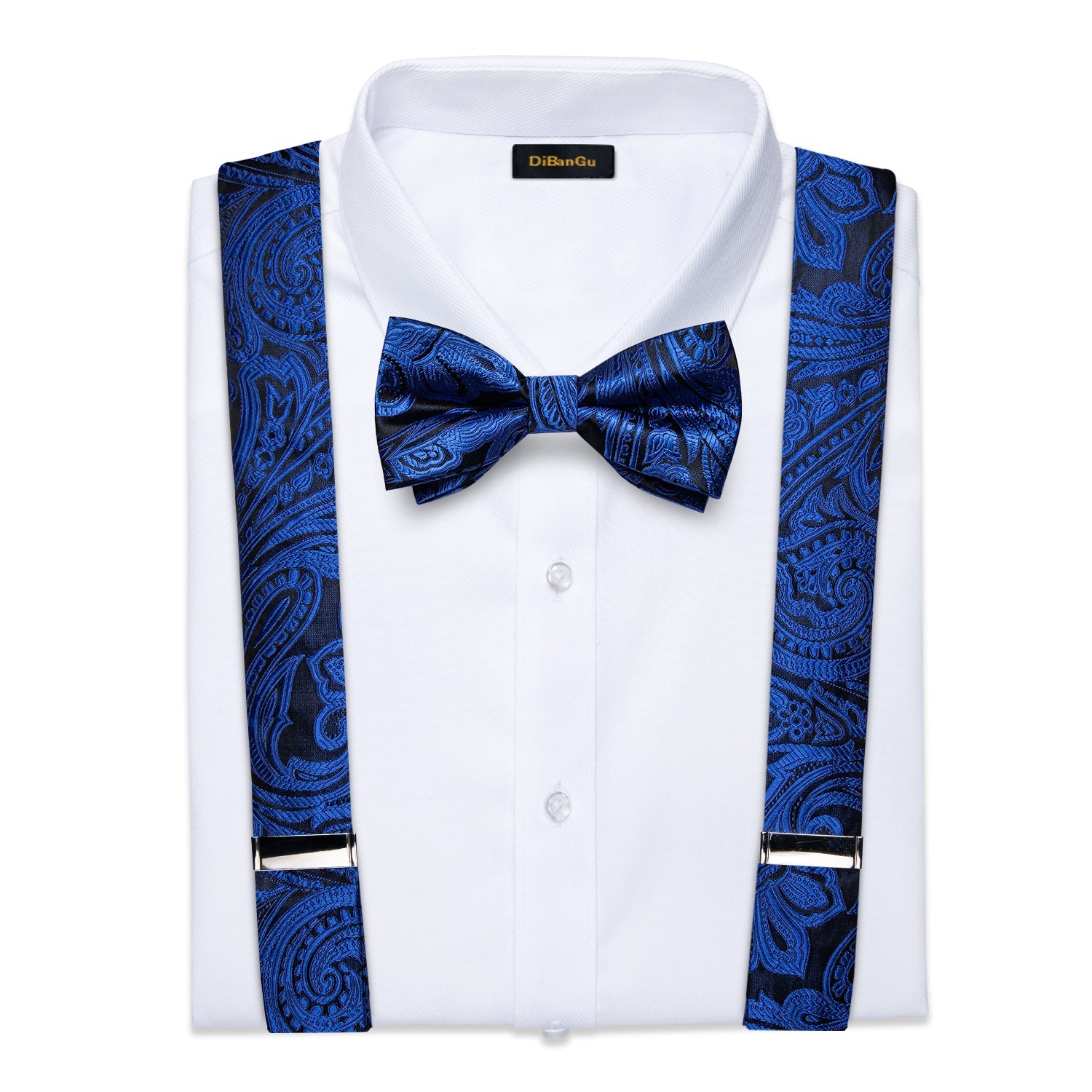 GentCrest Black Paisley Suspenders - Image 2
