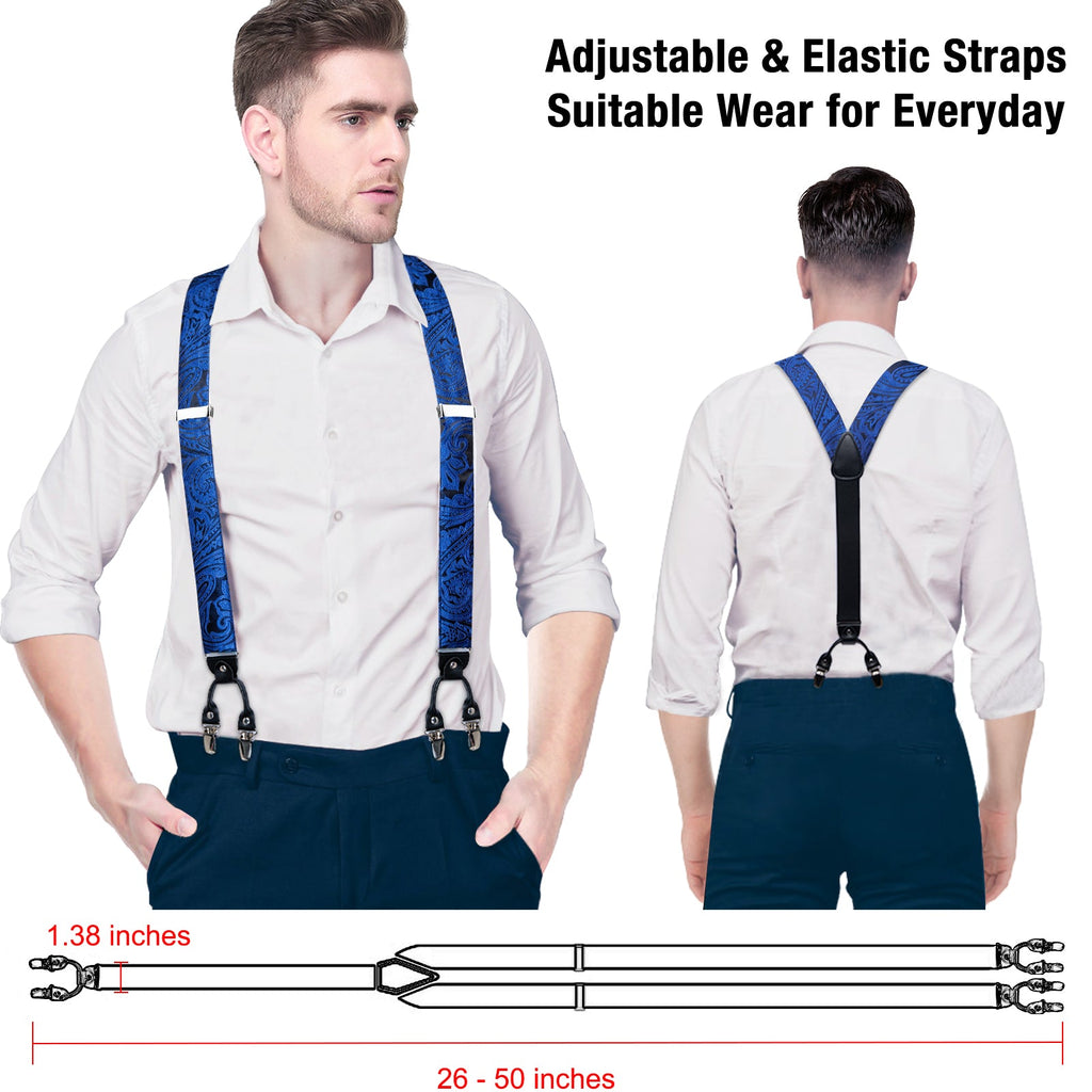 GentCrest Black Paisley Suspenders - Image 8