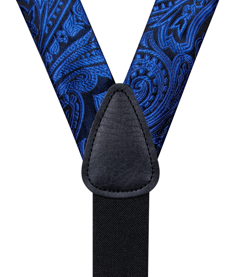 GentCrest Black Paisley Suspenders - Image 4