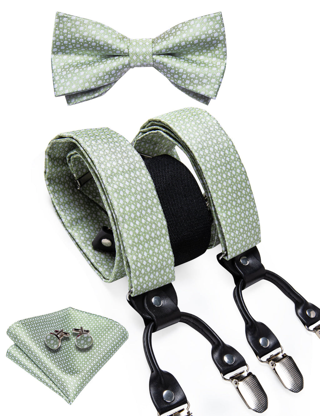 GentCrest Green Polka Dot Suspenders - Image 2