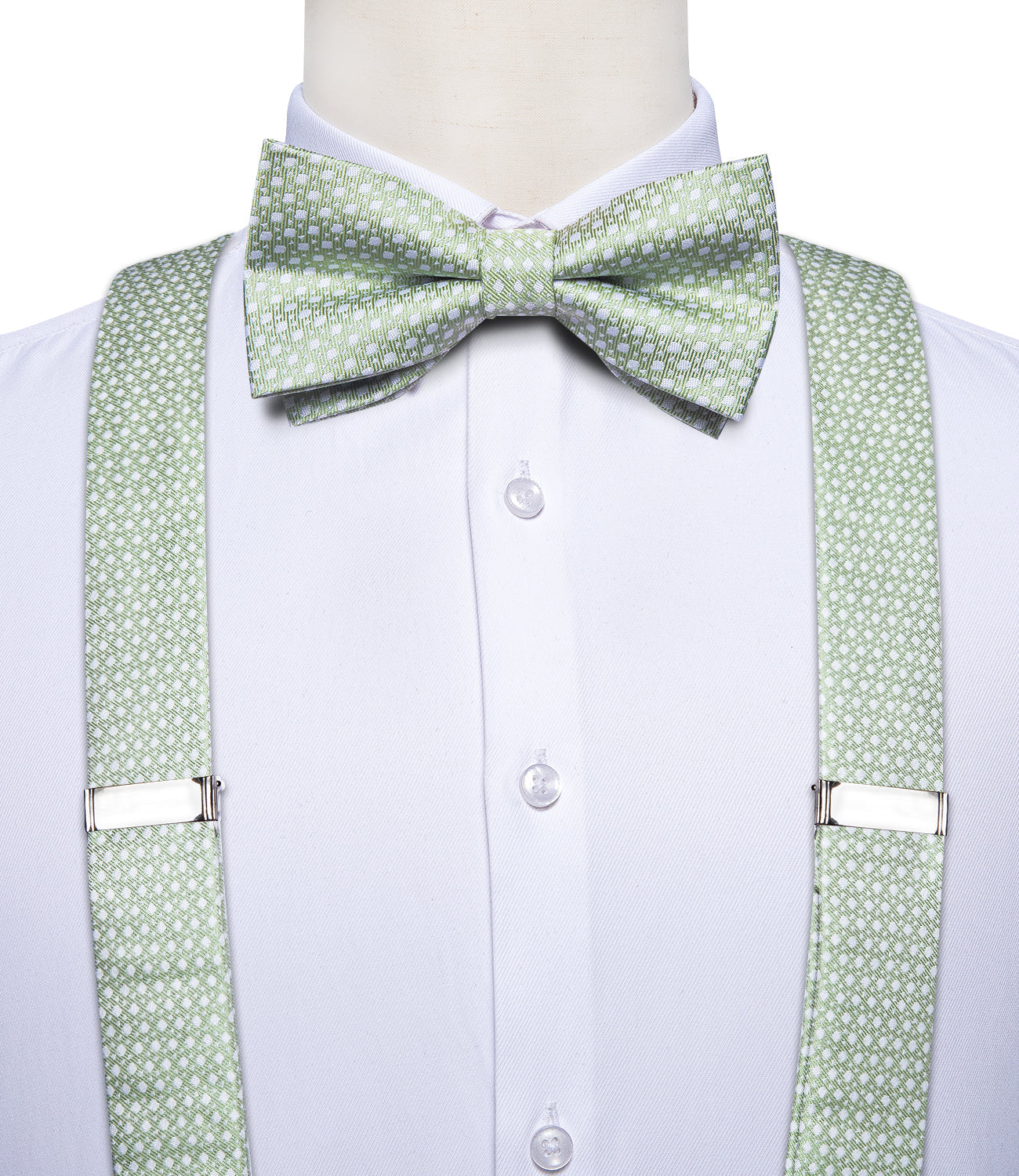 GentCrest Green Polka Dot Suspenders - Image 1