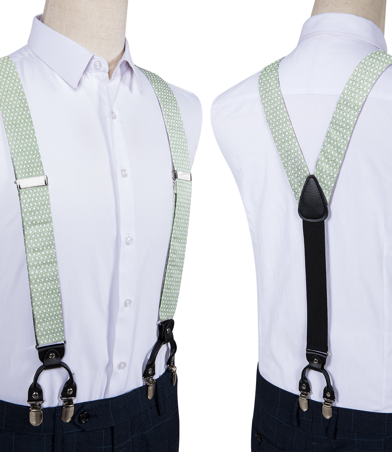 GentCrest Green Polka Dot Suspenders - Image 4