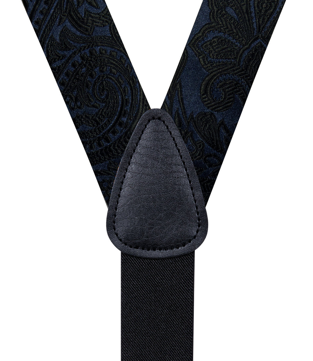 GentCrest Black Paisley Suspenders - Image 10