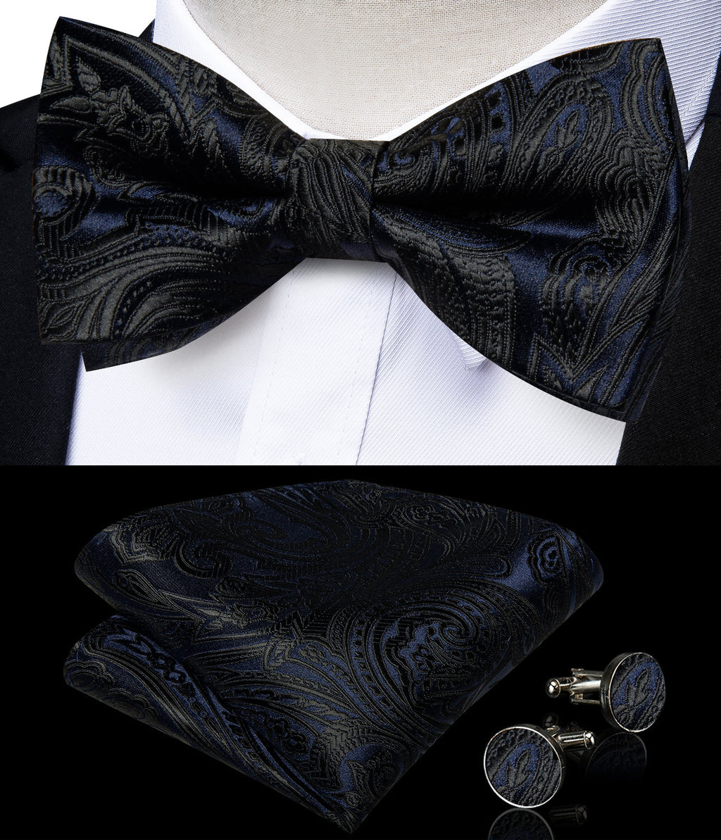 GentCrest Black Paisley Suspenders - Image 6