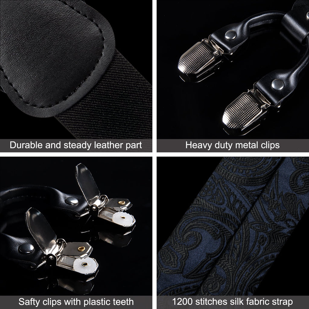 GentCrest Black Paisley Suspenders - Image 9