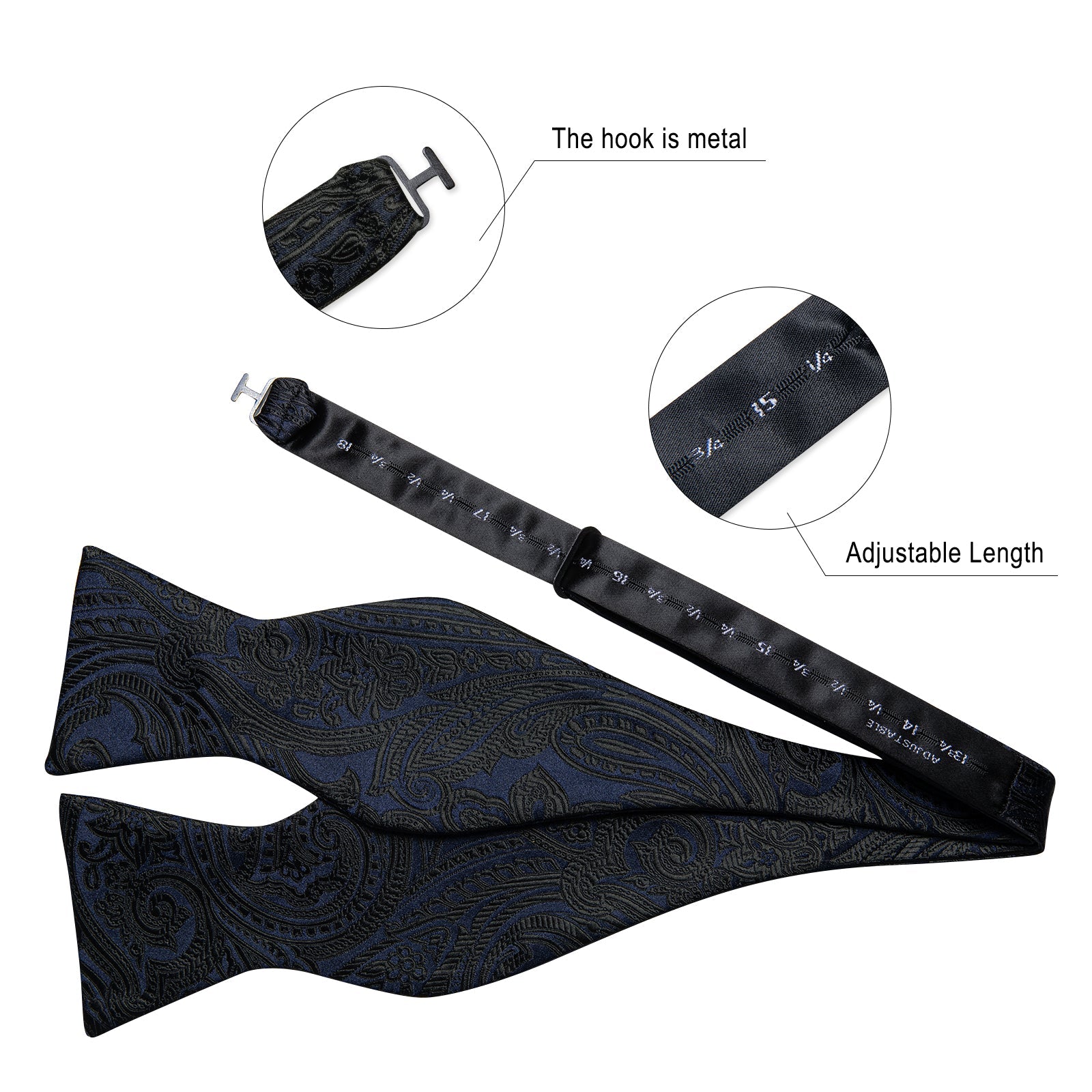 GentCrest Black Paisley Suspenders - Image 7
