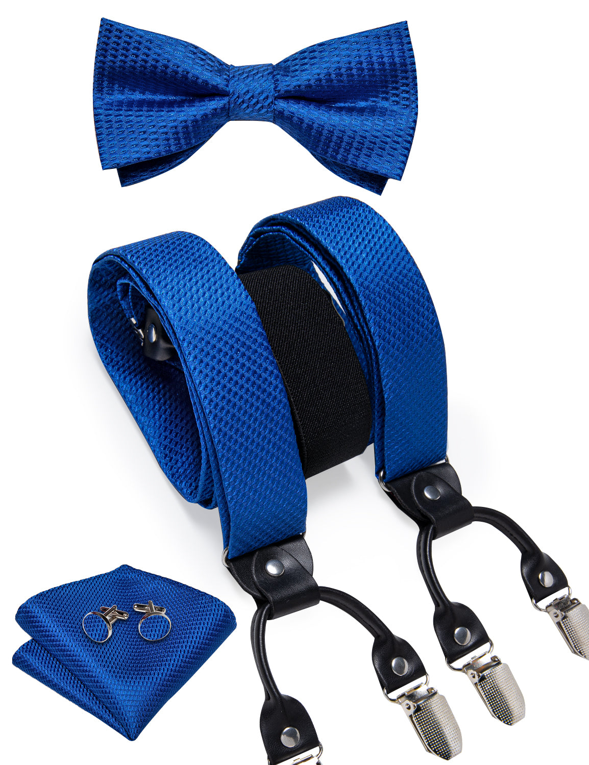 GentCrest Blue Plaid Suspenders - Image 2