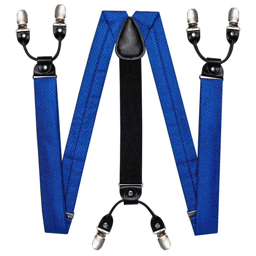 GentCrest Blue Plaid Suspenders - Image 1