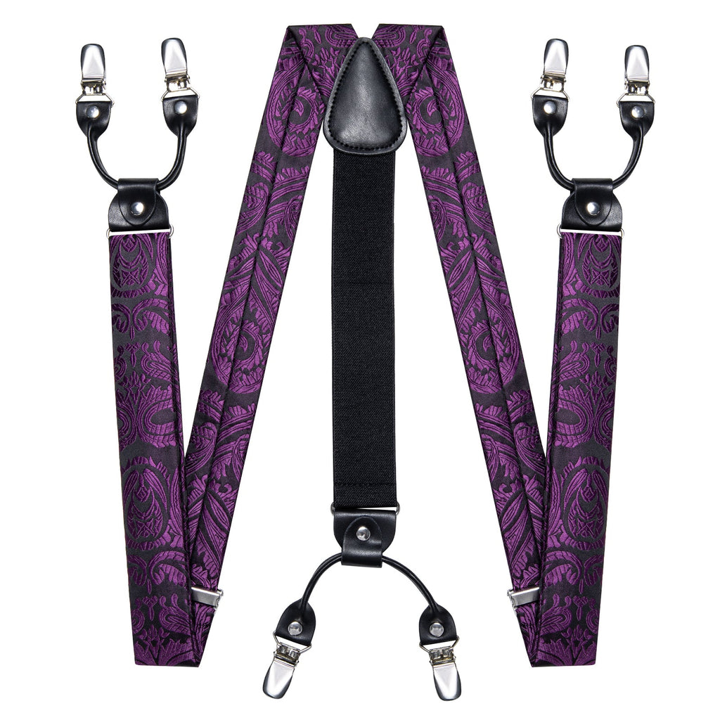 GentCrest Black Paisley Suspenders - Image 4