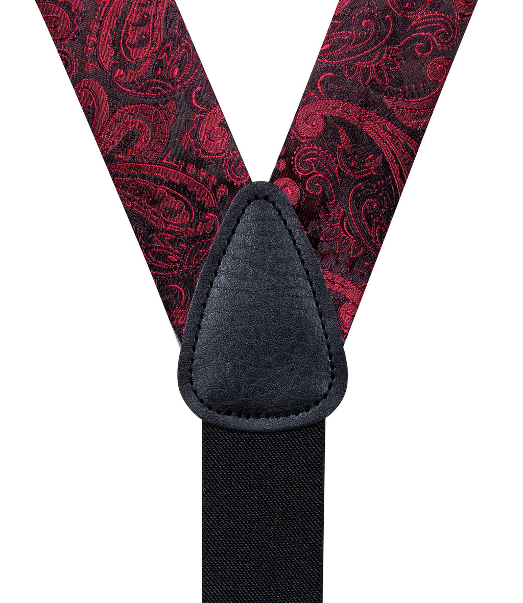 GentCrest Black Paisley Suspenders - Image 4