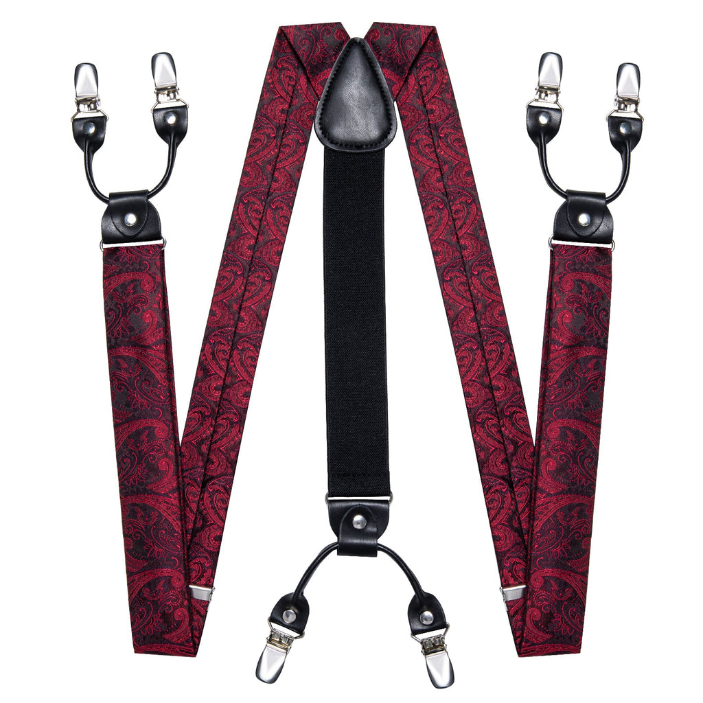 GentCrest Black Paisley Suspenders - Image 5