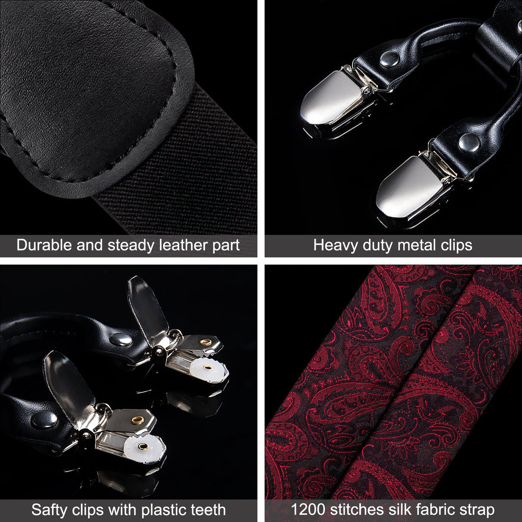 GentCrest Black Paisley Suspenders - Image 7