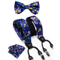 Christmas Decorations and Suspenders Set in Blue Bow Tie Set - GentCrest
