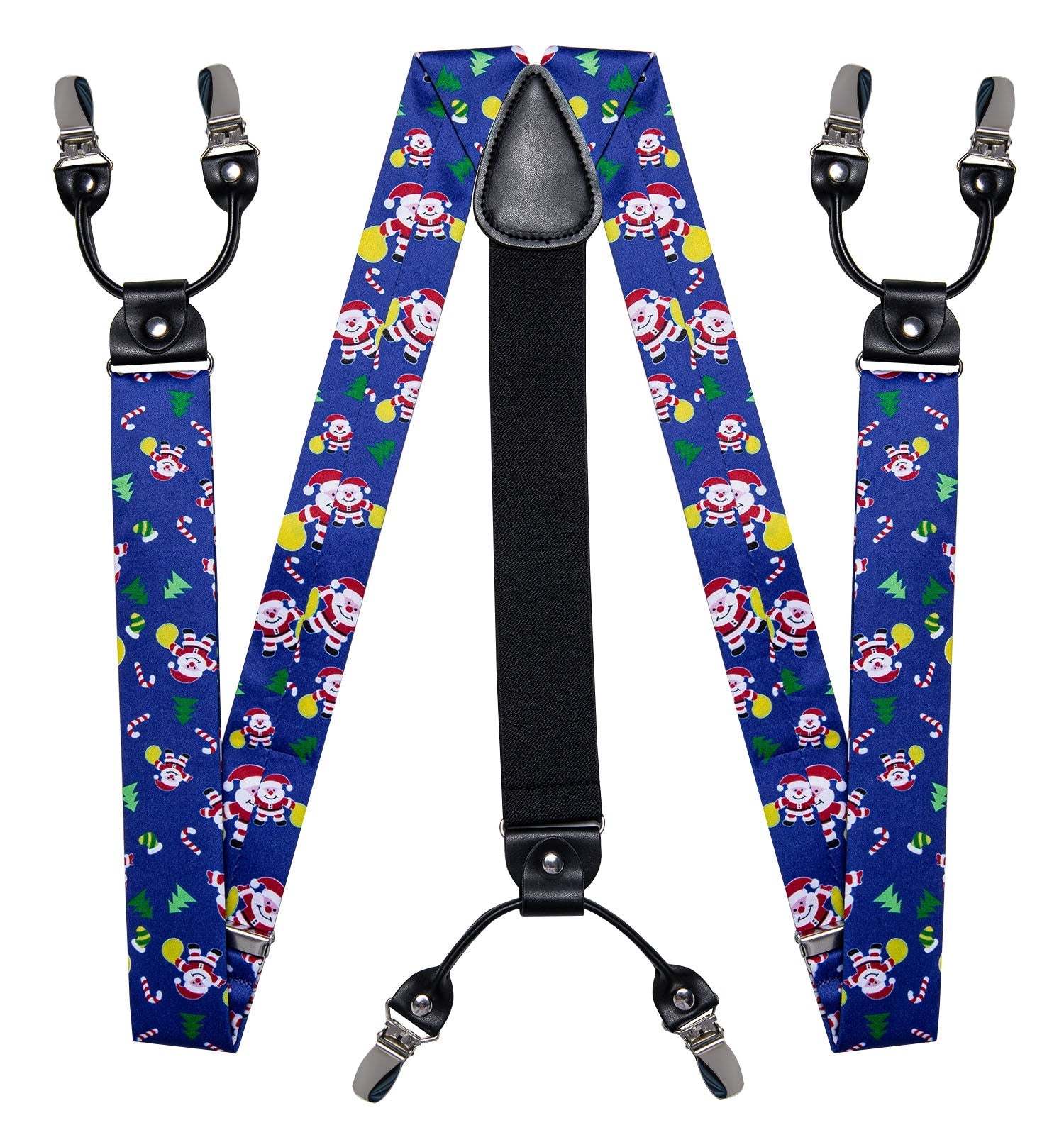 Christmas Decorations and Suspenders Set in Blue Bow Tie Set - GentCrest - View 4