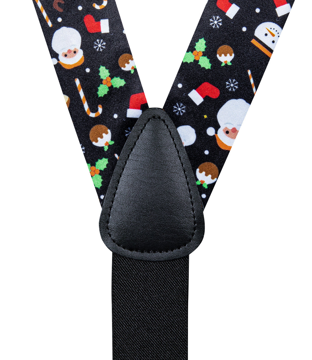 Christmas Decorations and Suspenders Set in Black Bow Tie Set - GentCrest - View 3