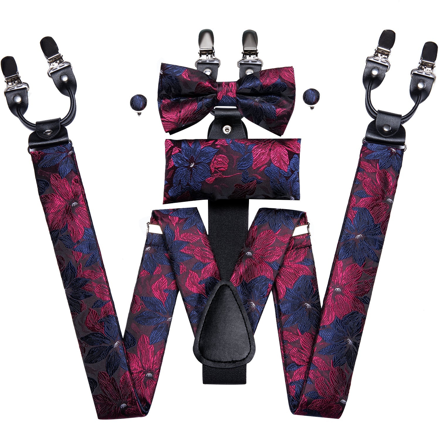 GentCrest Blue Floral Suspenders - Image 2